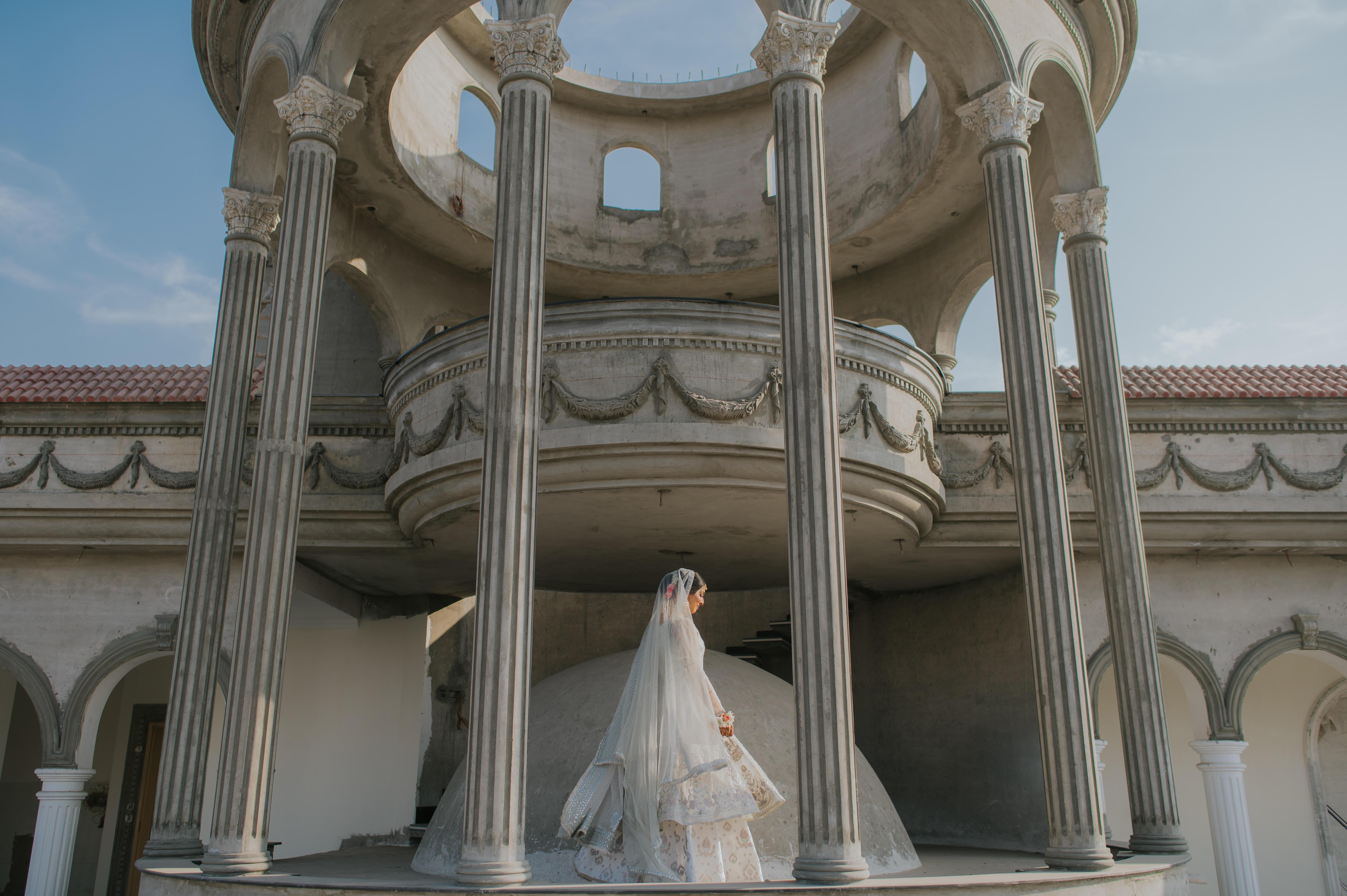 Bride in a beautiful setting